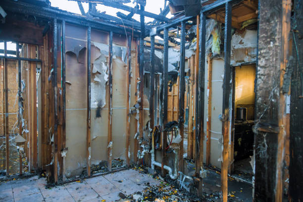 Professional Emergency Fire Damage Restoration technician working in Upperville, VA